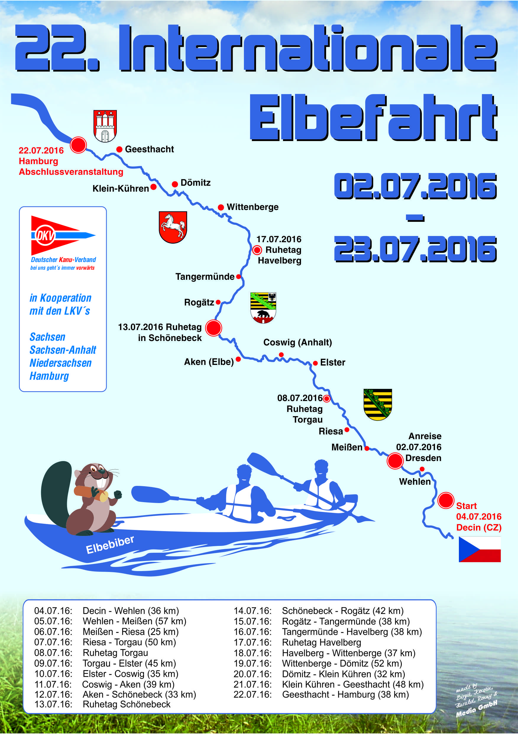 Plakat der 22. Internationalen Elbefahrt
